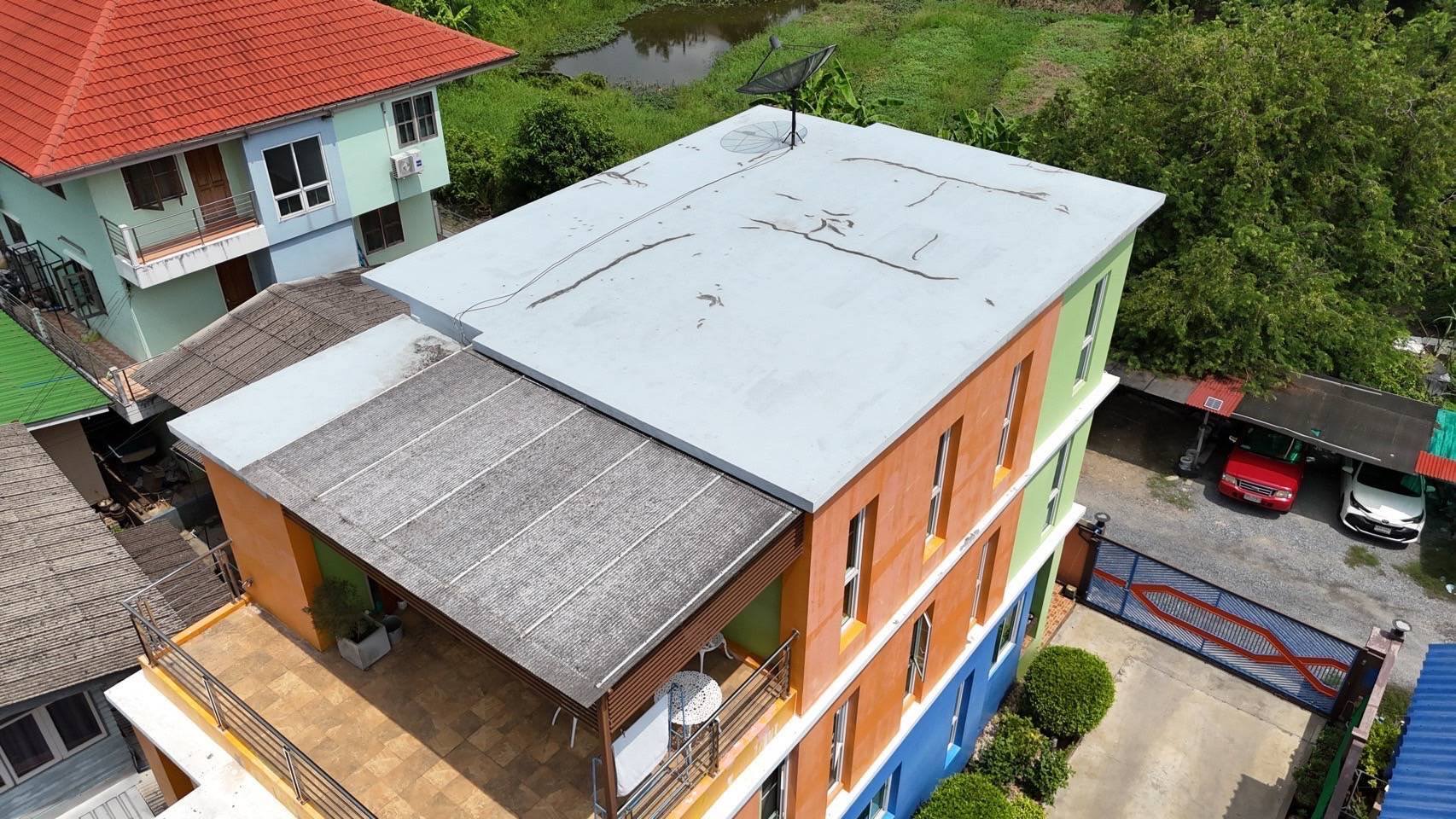 การทำทางเดินบนดาดฟ้าเหนือชั้นฉนวนกันความร้อน XPS Foam