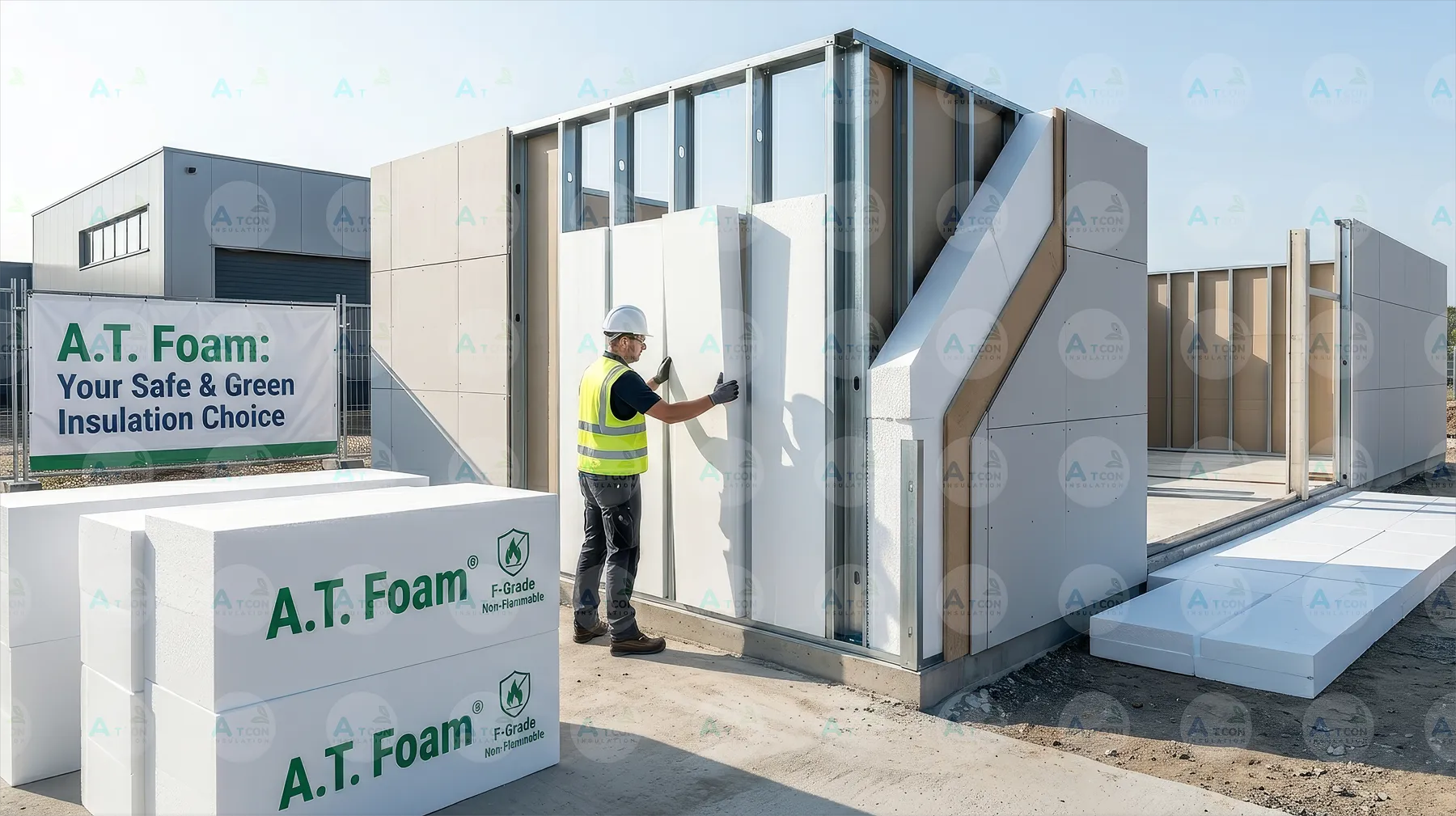 ตอบโจทย์งานก่อสร้าง: ปลอดภัย ไม่ลามไฟ และประหยัดพลังงาน ด้วย EPS Foam จาก A.T. Foam