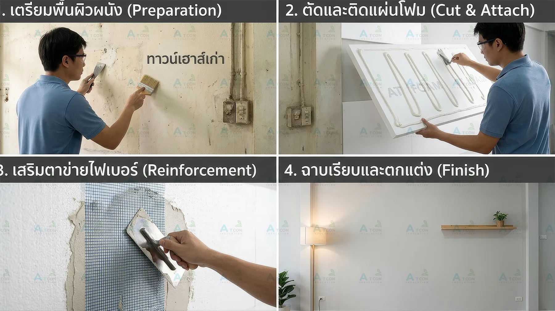 ขั้นตอนง่ายๆ 4 ขั้นตอนในการกรุผนัง EPS Foam สำหรับรีโนเวททาวน์เฮาส์เก่า